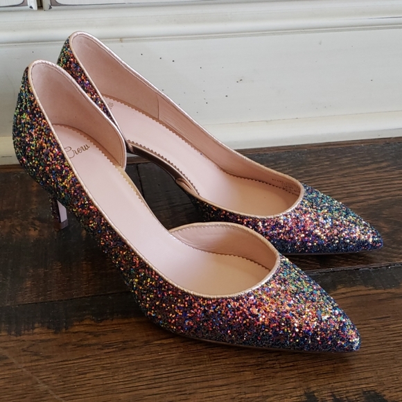 j crew holographic shoes